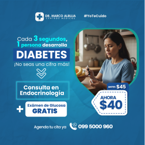 Consulta en Endocrinología + Examen de Glucosa Gratis