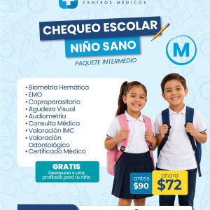 CHEQUEO ESCOLAR NIÑO SANO (Paquete Intermedio)