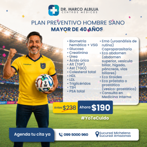 PAQUETE PREVENTIVO HOMBRE SANO MAYOR DE 40 AÑOS