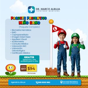 PAQUETE PREVENTIVO NIÑO SANO (Paquete Completo)
