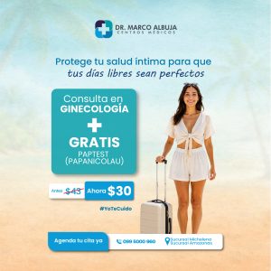 Consulta en GINECOLOGÍA + GRATIS PAPTEST (PAPANICOLAU)