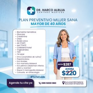 PLAN PREVENTIVO MUJER SANA MAYOR DE 40 AÑOS