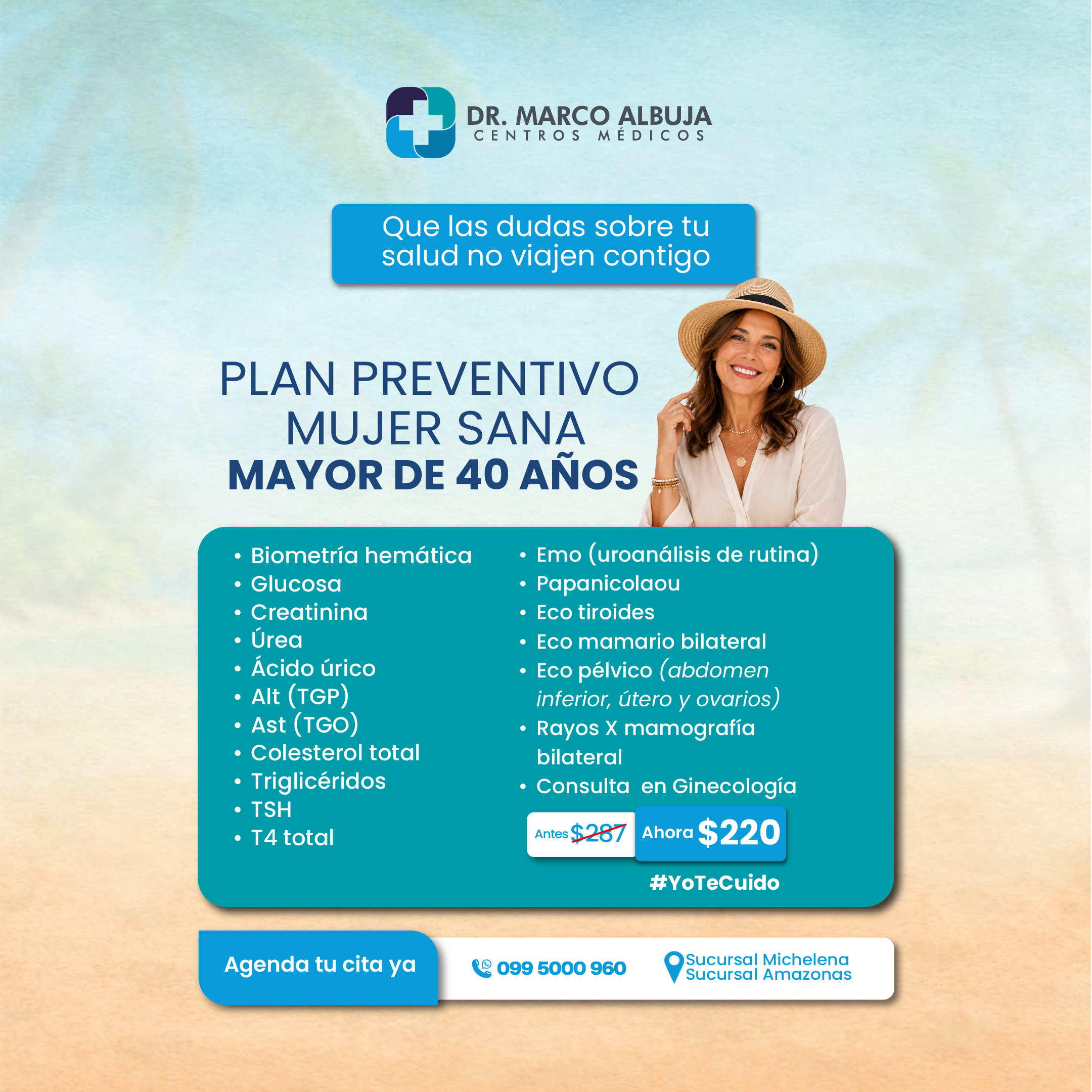 PLAN PREVENTIVO MUJER SANA MAYOR DE 40 AÑOS
