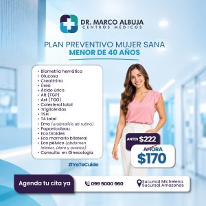 PLAN PREVENTIVO MUJER SANA MENOR DE 40 AÑOS